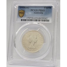 AUSTRALIA 1958 . FLORIN . PROOF . PCGS PR65